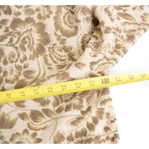 Alfred Dunner Wool Blend PLUS 2X Gold Beaded Button Cardigan 3/4 Sleeves Party - Picture 10 of 12